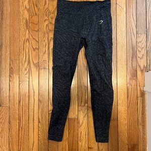 Black Patterned workout  Leggings